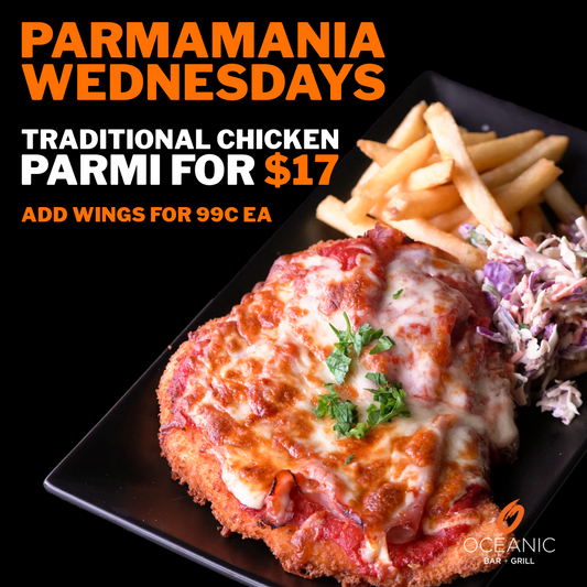 Wednesday Special - $17 Chicken Parmi Night